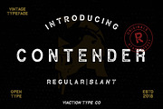 VT Contender - Vintage Display Font, a Sans Serif Font by ViactionType (Thumbnail 1 of 14)
