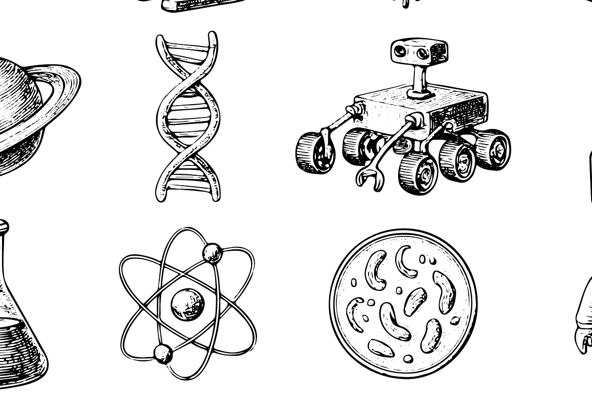 Vintage Science Space Icon Set, an Object Graphic by RT Studio (Photo 3 of 4)