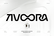 Avoora - Unique Modern Branding Font, a Sans Serif Font by TokoPress (Thumbnail 1 of 13)