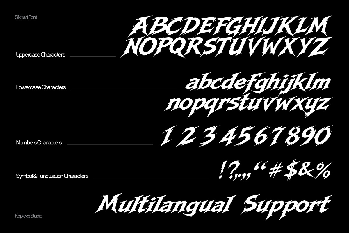 Sikhart | Heavy Metal Font, a Blackletter Font by Koplexs Studio (Photo 9 of 10)