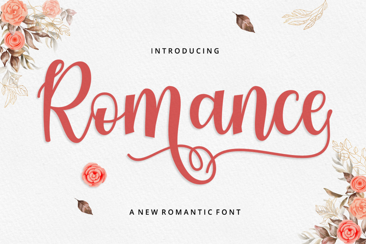 Romance Script, a Script Font by Cut Story (Photo 1 of 8)