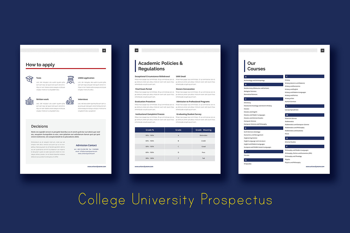 College University Prospectus, a Brochure Template by azadcsstune