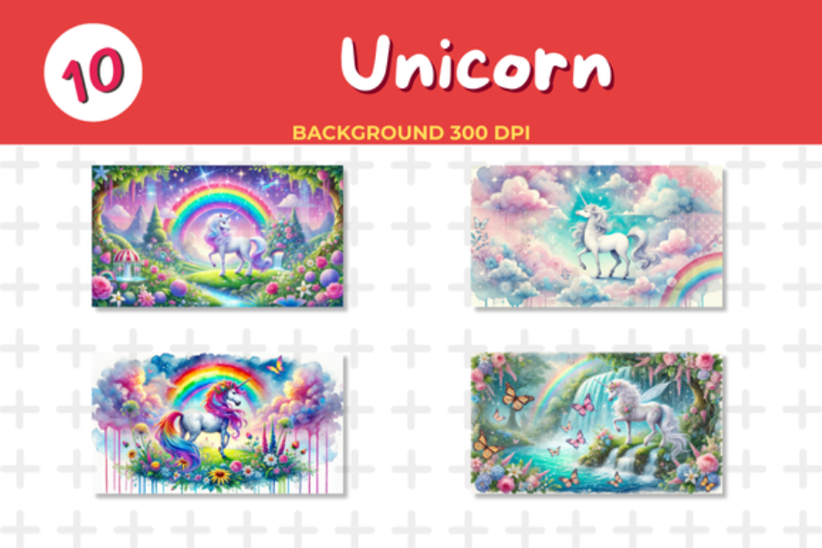 Watercolor Unicorn Background, a Background Graphic by John_Walker (Photo 2 of 4)