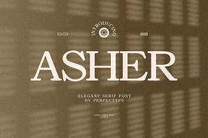 Asher Elegant Serif Font Typeface