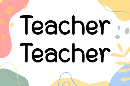 Teacher Font, a Sans Serif Font by Cutie_Kate_Studio