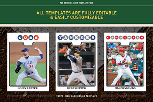 2000's Pro Baseball Card Templates