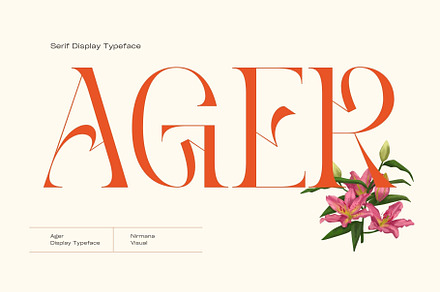 Ager - Display serif, a Serif Font by Nirmana Visual