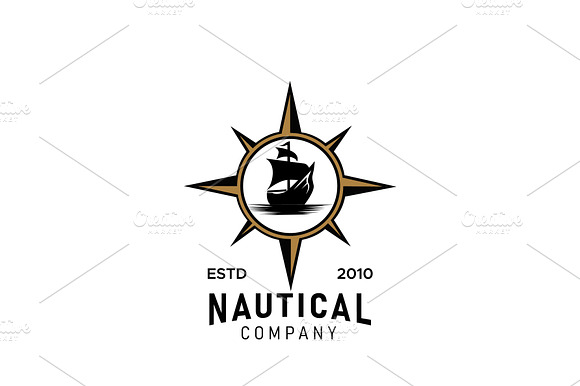 Nautical Ship Logo Design preview 3