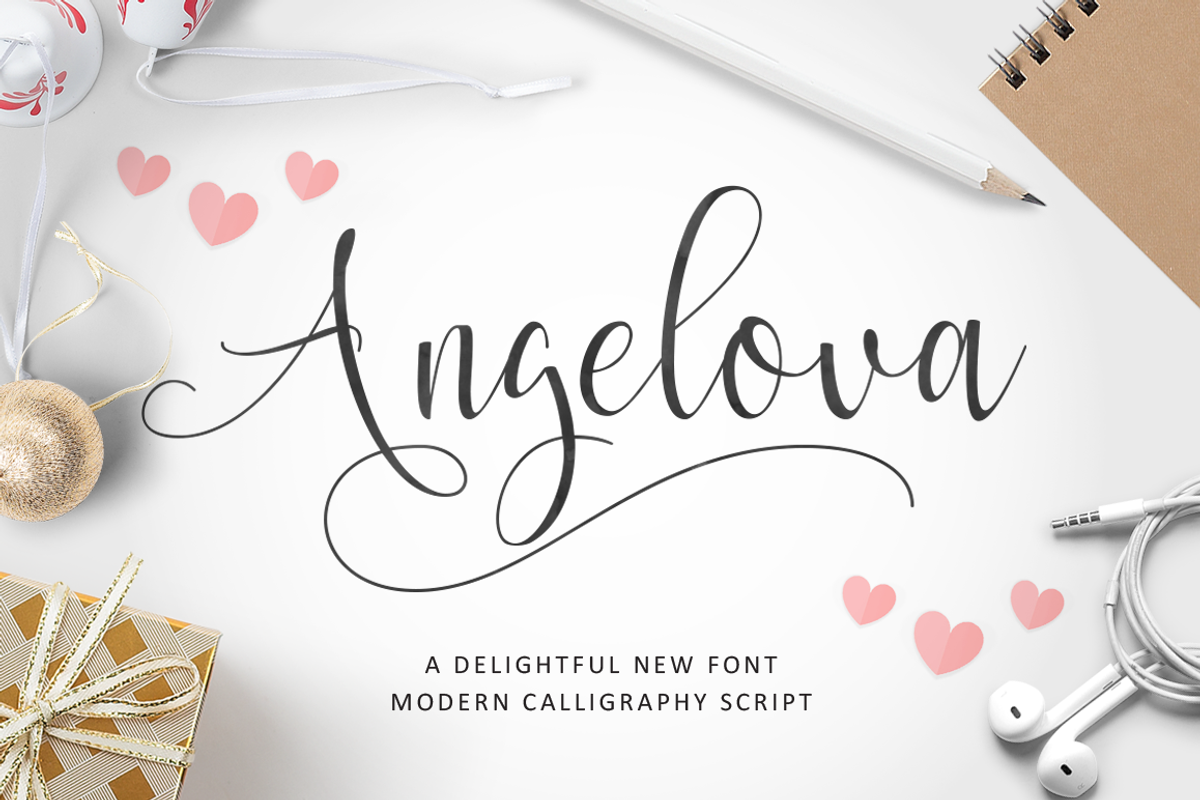 Angelova Script, a Script Font by ianmikraz (Photo 1 of 5)