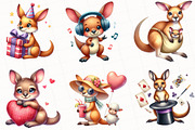 Cute Kangaroo Clipart Bundle, an Illustration by OK Design (Thumbnail 5 of 5)