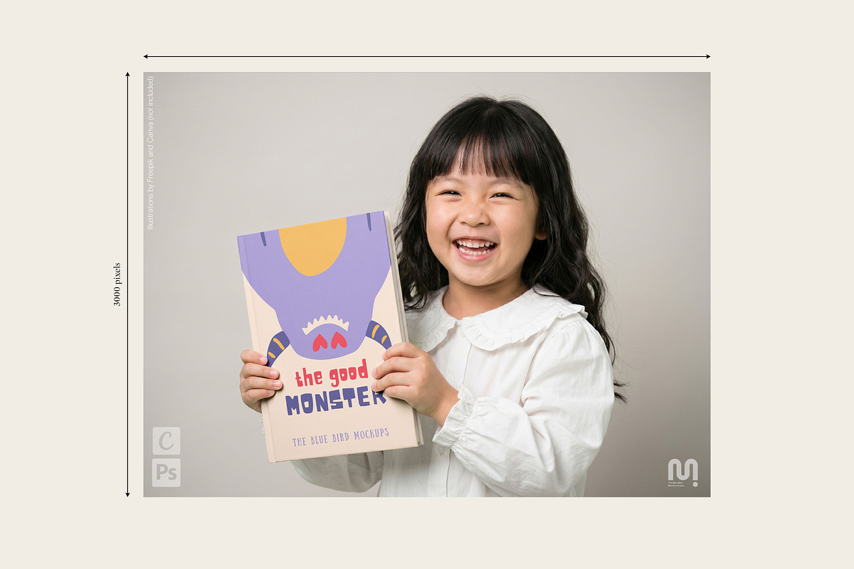 8.5x11 inch Kids Book Mockup, a Books & Magazine Mockup by The Blue Bird (Photo 8 of 10)