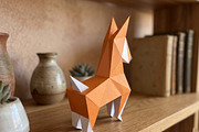 Lowpoly dog - 3d papercraft, a Card Template by PAPER amaze (Thumbnail 2 of 3)