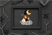 Halloween Witch, Cat, Bat Character, a Decorative Illustration by Imaginary Party (Thumbnail 4 of 10)