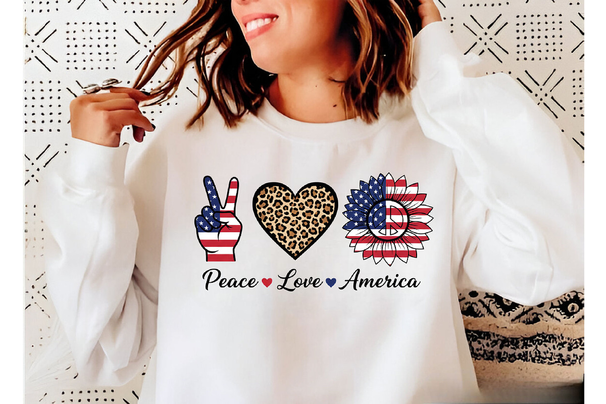 Peace Love America Leopard 4th July, an Illustration by Designking (Photo 1 of 6)
