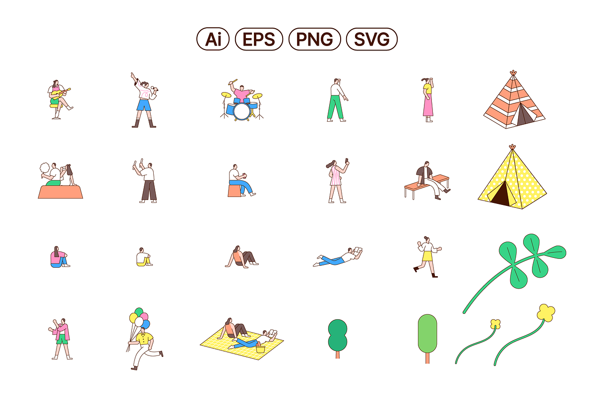 Flat Crowd Illustration Toolkit, a Person Illustration by Puffin graphics (Photo 2 of 6)