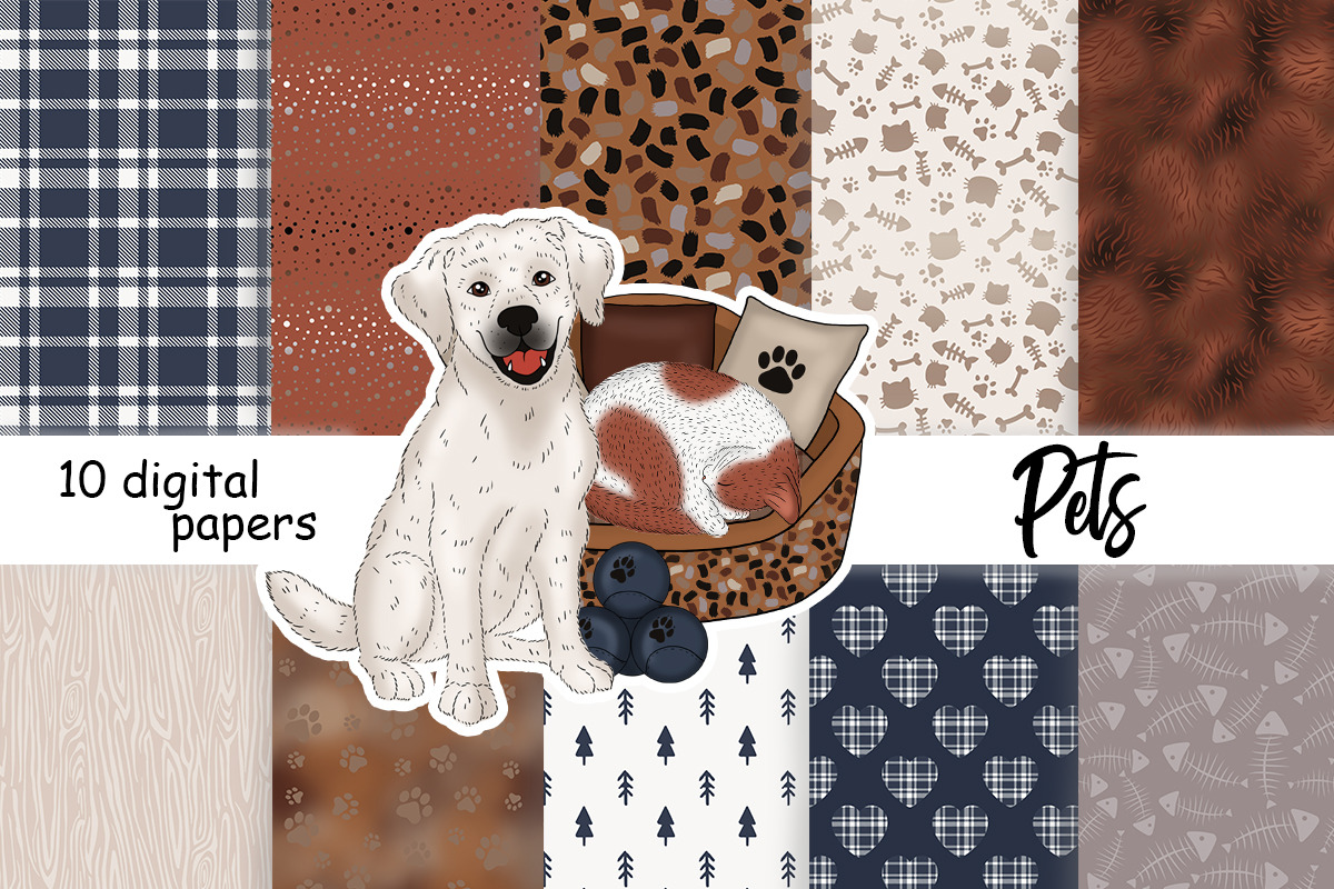 Pets Pattern, a Pattern Graphic by GlamArtZhanna (Photo 2 of 3)