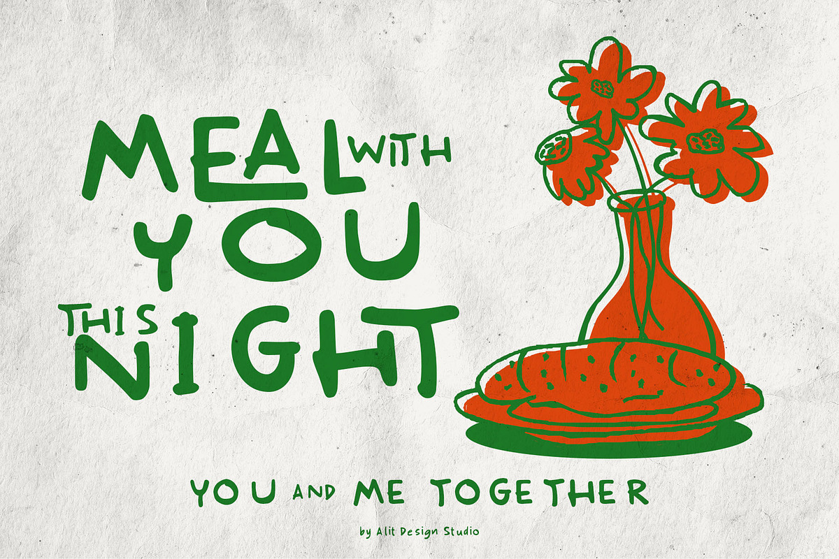 Tomato Belly Typeface, a Handwritten Font by alit design (Photo 4 of 15)