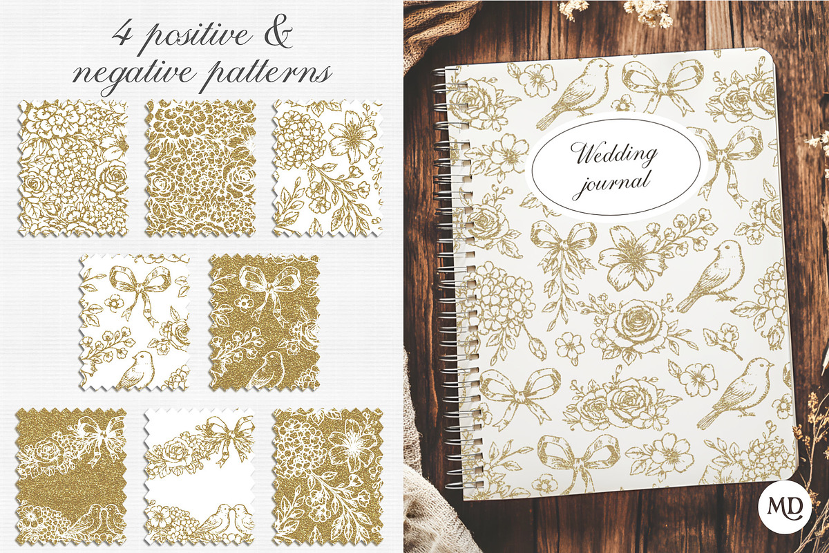 Golden Baroque Wedding collection, a Decorative Illustration by marie dricot (Photo 7 of 9)