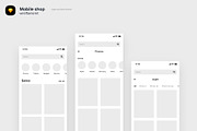 Mobile shop wireframe, a Wireframe Template by Leschinger.cz (Thumbnail 2 of 3)