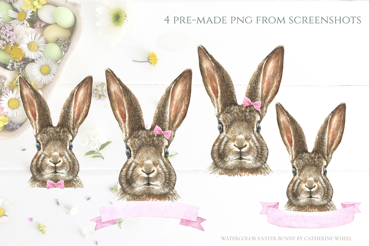 Watercolor Easter Bunny Creator, an Animal Illustration by Catherine Wheel (Photo 9 of 15)