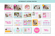 Pastel Retro Etsy Shop Kit, a Branding & Logo Template by Anna Design Studio (Thumbnail 4 of 8)