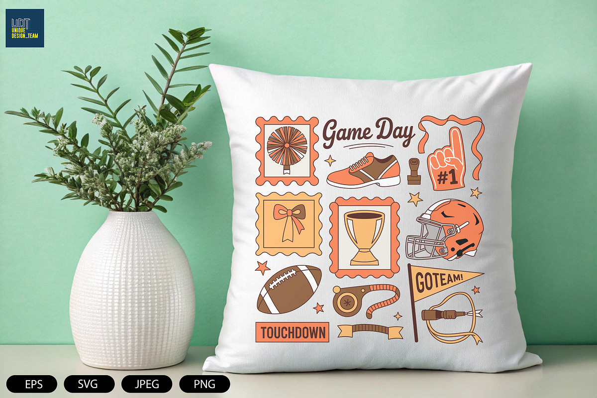 Preppy Football T Shirt Design, a Sport Illustration by Unique Design Team (Photo 3 of 7)