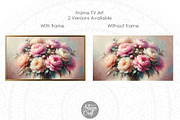 Peony Frame TV art, bouquet of peony, a Background Graphic by Artisan Craft (Thumbnail 3 of 3)