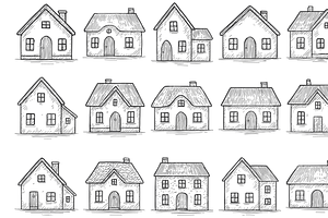 Rustic Home Icon Set, an Object Graphic by nikagraphic