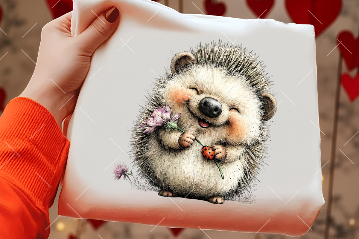 Quirky Spring Hedgehog Clipart, an Illustration by OK Design (Photo 6 of 6)
