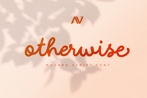 Otherwise - Script, a Script Font by ARSAVISUAL