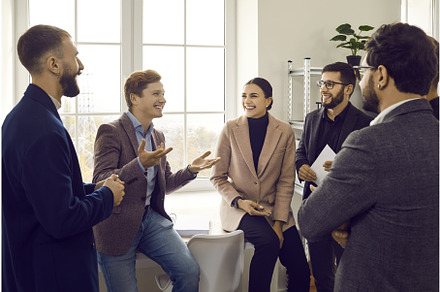 Group of business people chatting, a Characters & Person 3D Model by StudioRomantic