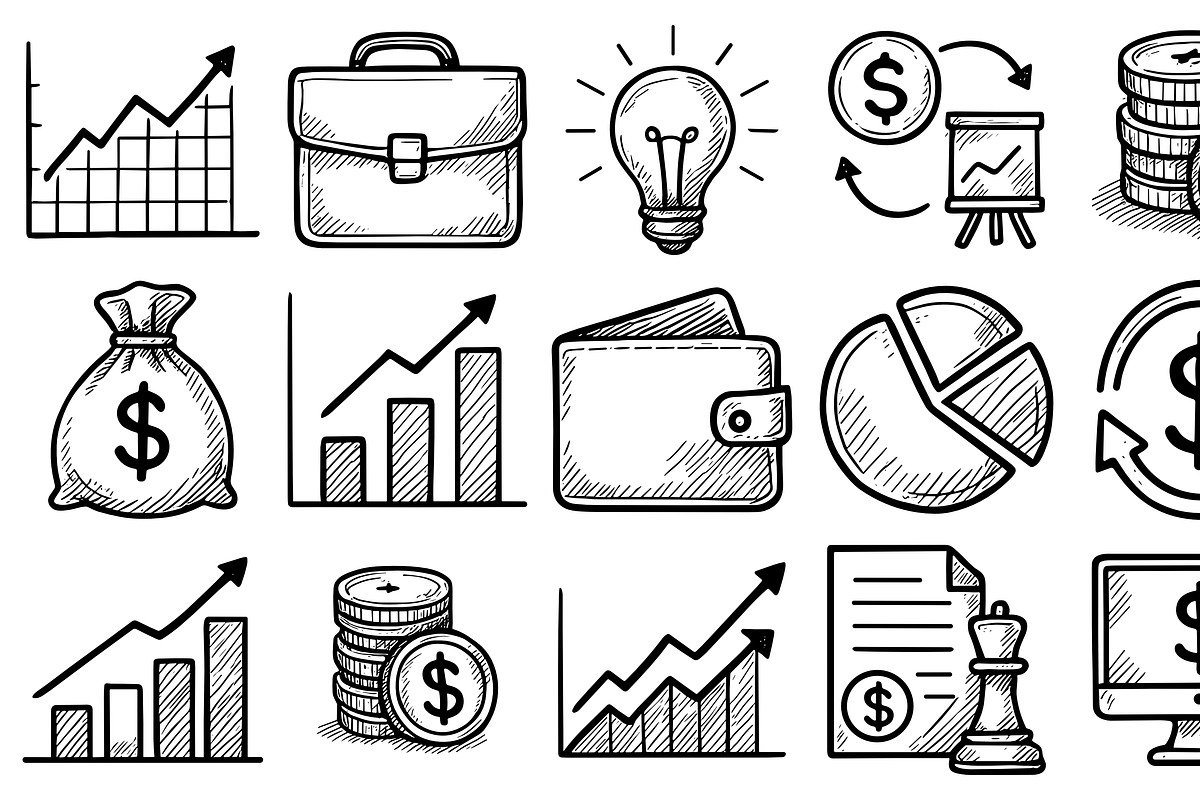 Financial Growth Icon Set, an Object Graphic by nikagraphic (Photo 3 of 3)