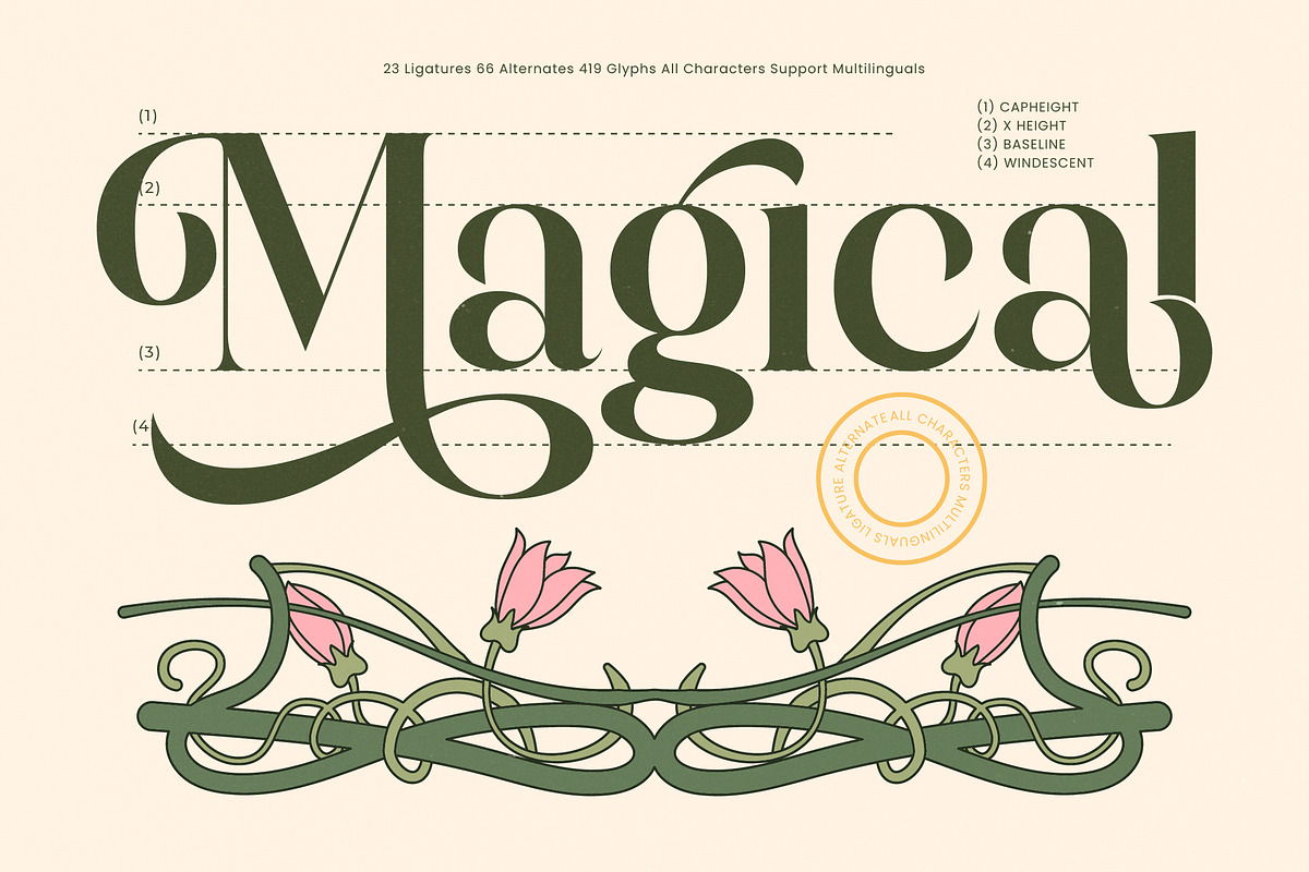 Magical Qardin Decorative Serif, a Serif Font by timelesstype.co (Photo 16 of 20)