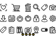 Minimal Line Icon Set, an Illustration by designvectx (Thumbnail 3 of 3)