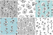 Wild flora. Drawings and patterns, a Pattern Graphic by Sundra (Thumbnail 4 of 12)
