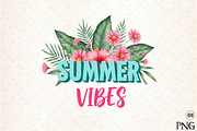 Summer Vibes Png Summer Sublimation, an Illustration by DreamArtGraphic (Thumbnail 1 of 4)