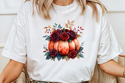 Watercolor Autumn Flower Pumpkin PNG, an Illustration by Pixels.Craft (Thumbnail 5 of 7)