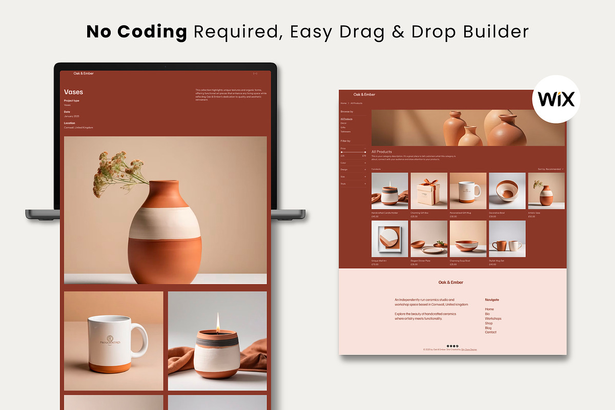 Wix Ceramics, Pottery Studio Website, a Wix Template by Sky Dore Design (Photo 3 of 10)