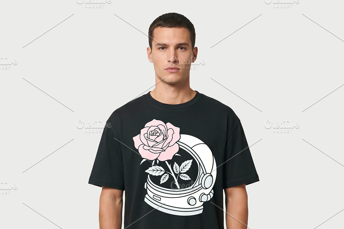 Oversized Black T-Shirt Mockup, a Shirt Mockup by Darkness Years (Photo 3 of 3)