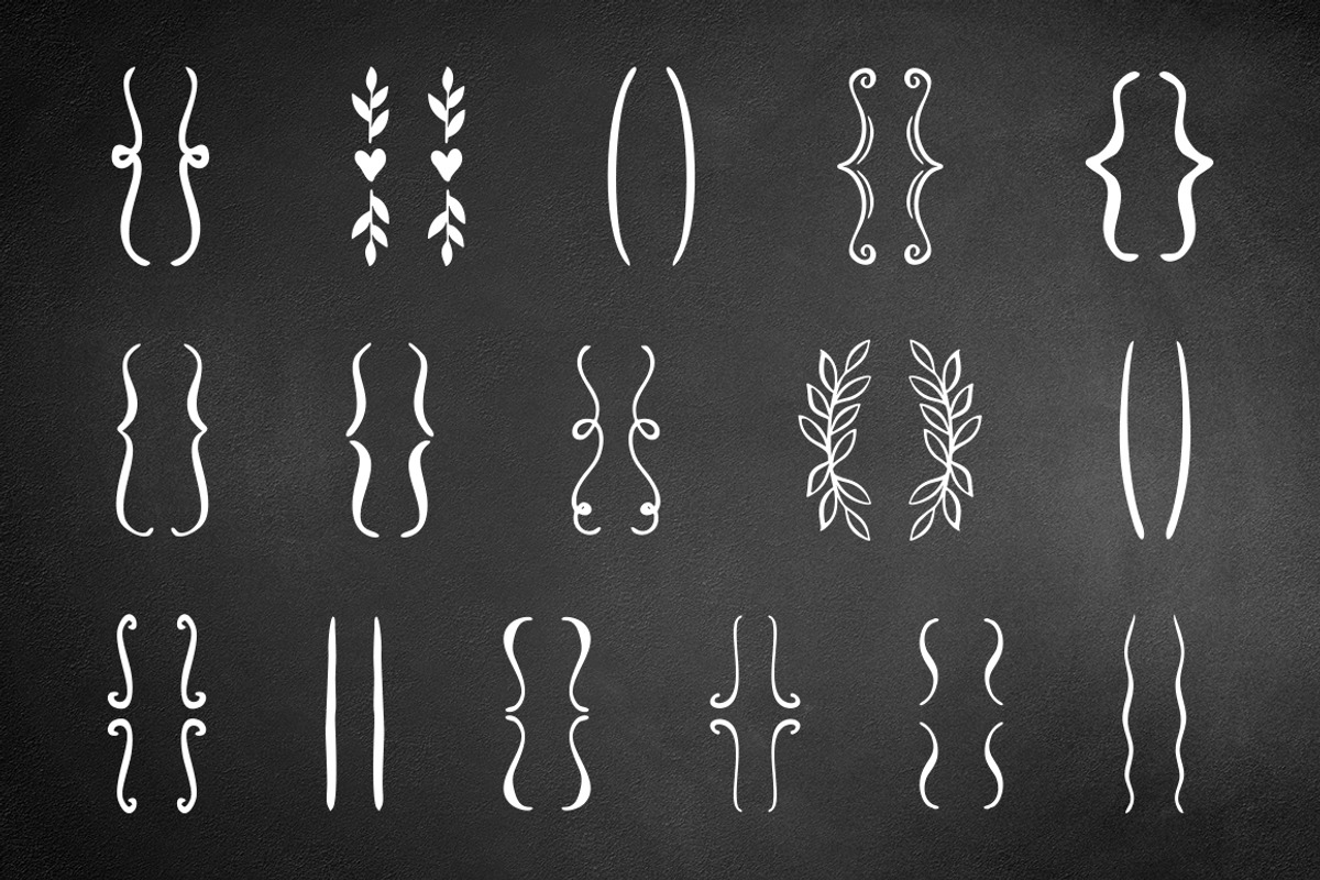 Hand drawn brackets set