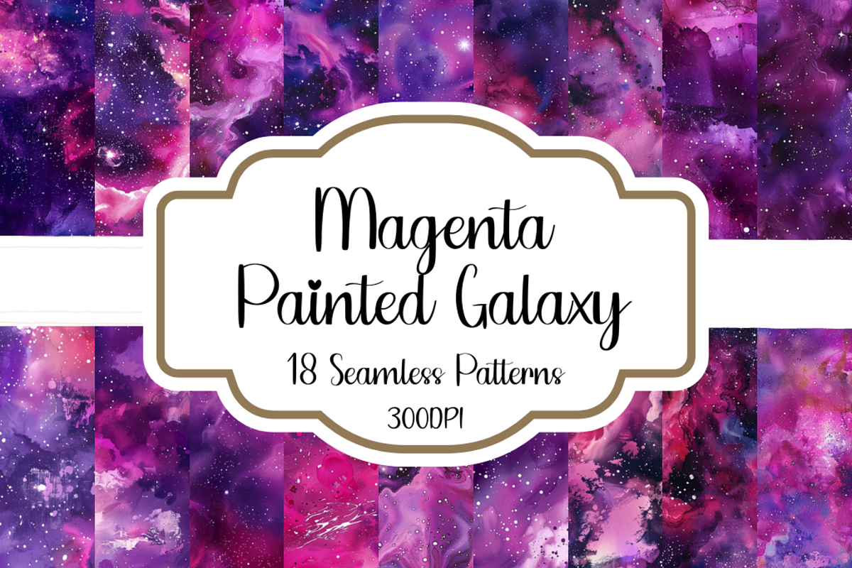 Magenta Painted Galaxy Patterns, a Pattern Graphic by PrintablesByFranklyn (Photo 1 of 4)