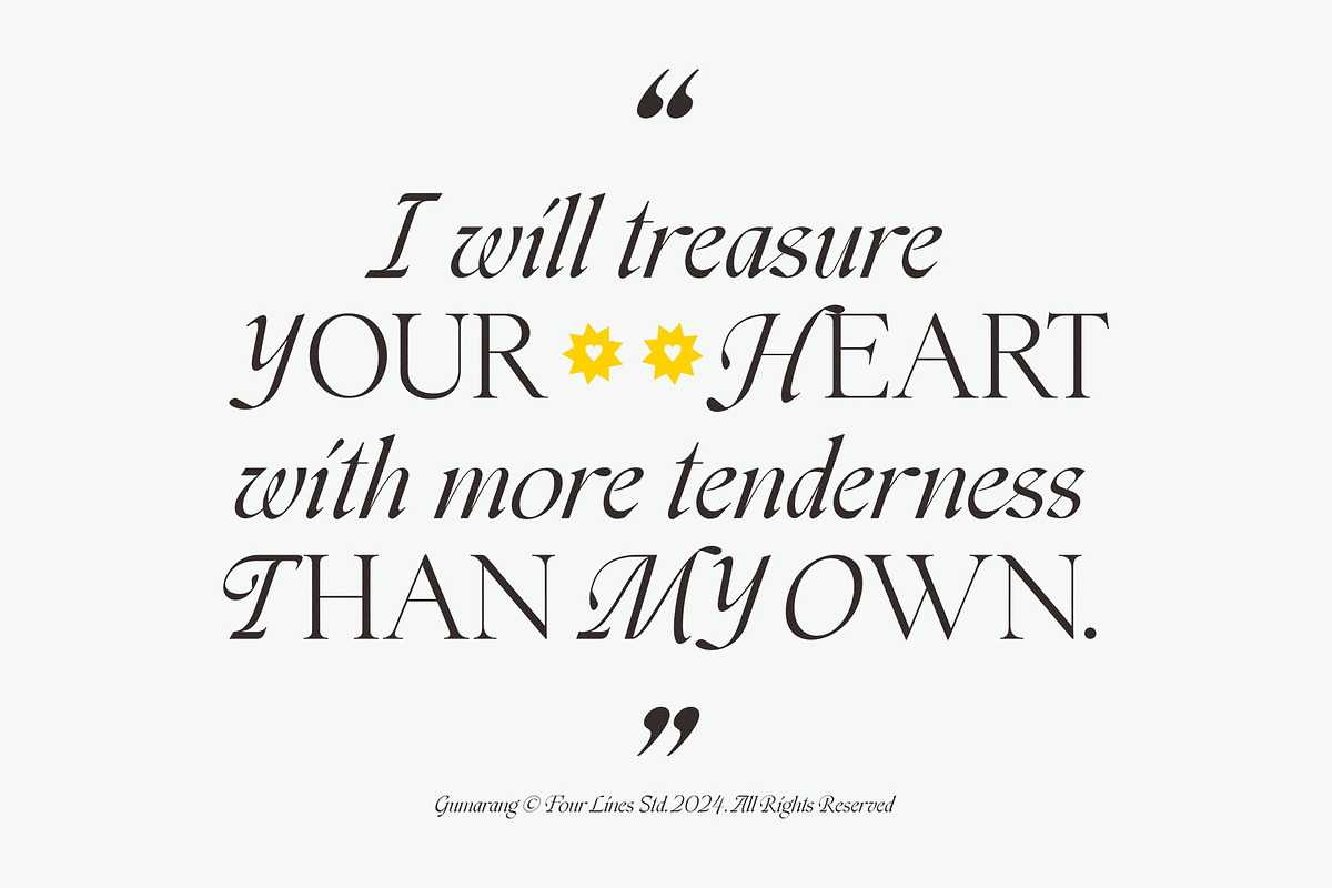 Gumarang - Serif Font, a Serif Font by Four Lines Std. (Photo 6 of 14)