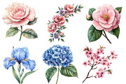 Chinoiserie Floral Clipart, an Illustration by Designworld (Thumbnail 5 of 7)