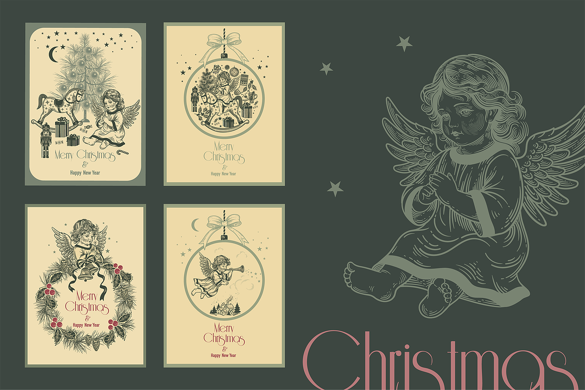 Hand-drawn Christmas illustrations, an Object Graphic by MarinaVorontsova (Photo 5 of 9)