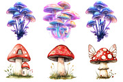 Magical Mushrooms Clipart, an Illustration by DreamArtGraphic (Thumbnail 4 of 5)