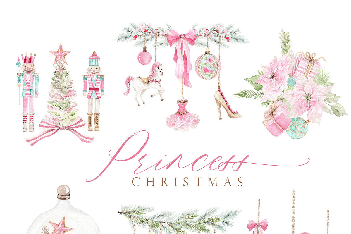 Watercolor -PRINCESS CHRISTMAS, a Decorative Illustration by Beigetime (Photo 6 of 16)