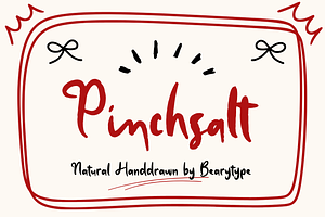 Pinchsalt - handwritten, a Handwritten Font by BearyType Studio