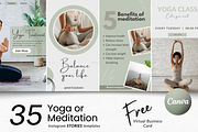 35 YOGA Stories Templates Canva, a Social Media Template by Talipic Designs (Thumbnail 1 of 6)
