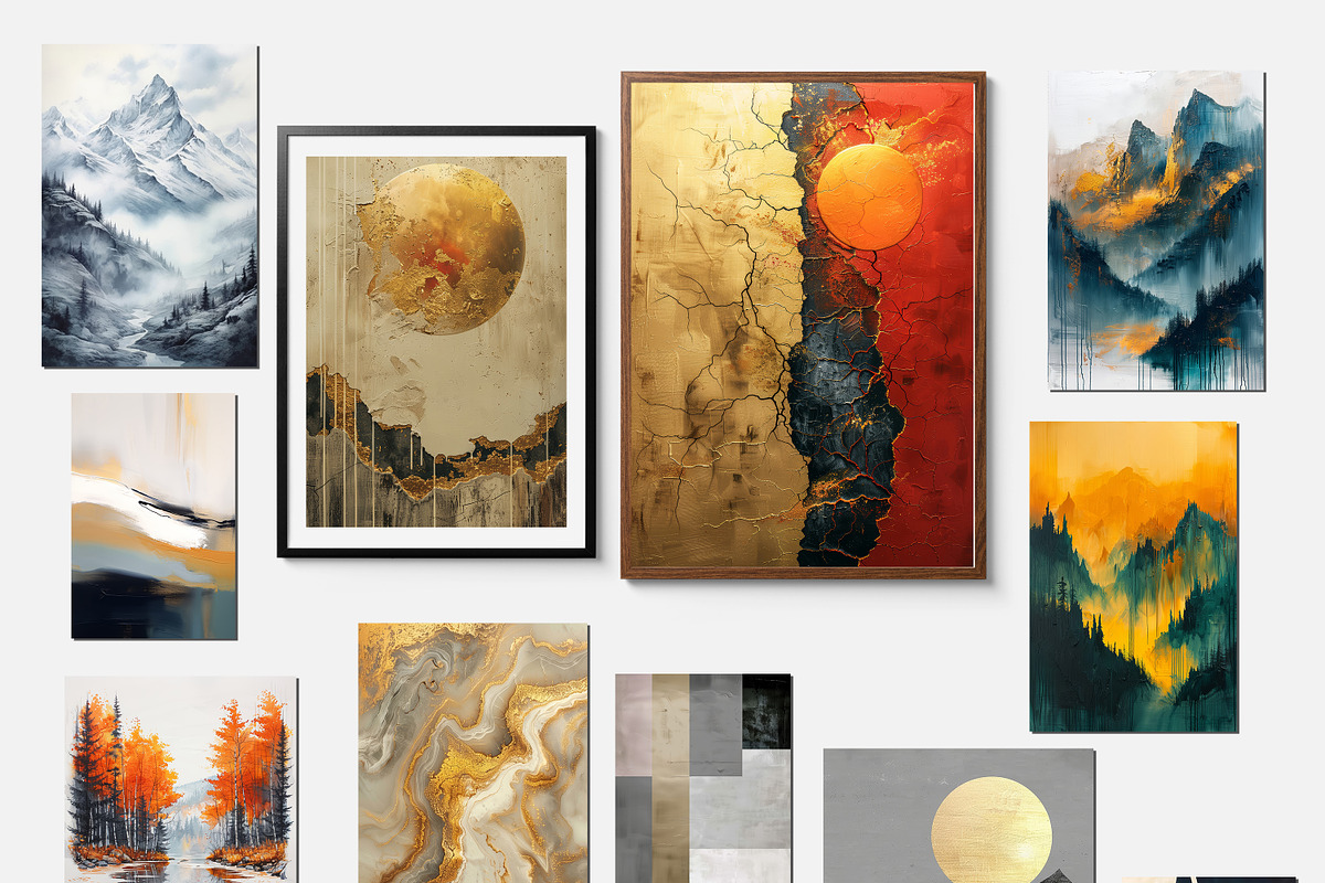 36 abstract paintings, a Decorative Illustration by DamonYang's shop (Photo 3 of 8)