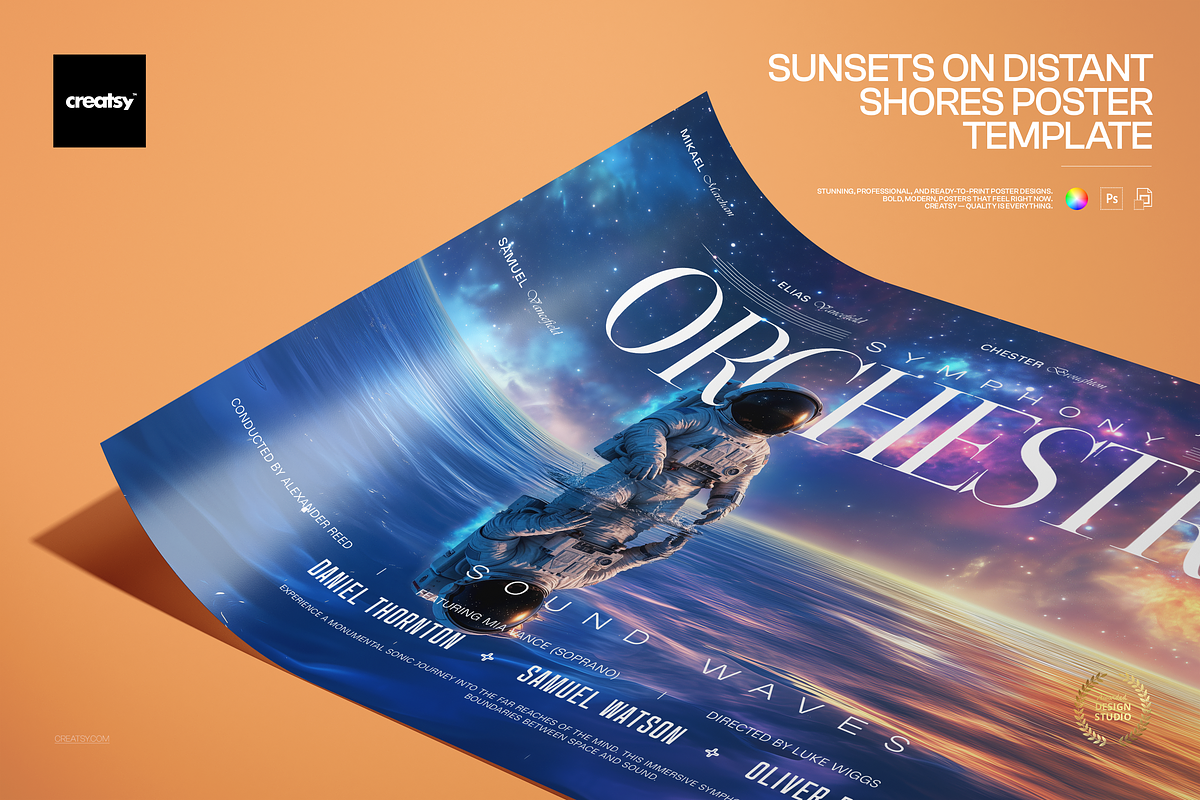 Sunsets on Shores Poster Template, a Poster Template by creatsy5 (Photo 1 of 4)